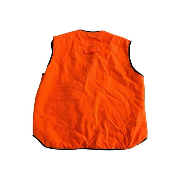 Vintage Woolrich Buffalo Check Plaid & Orange Reversible Hunting Vest Size L - Picture 6 of 13